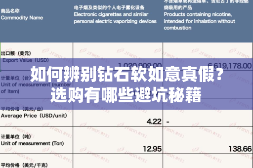 如何辨别钻石软如意真假？选购有哪些避坑秘籍
